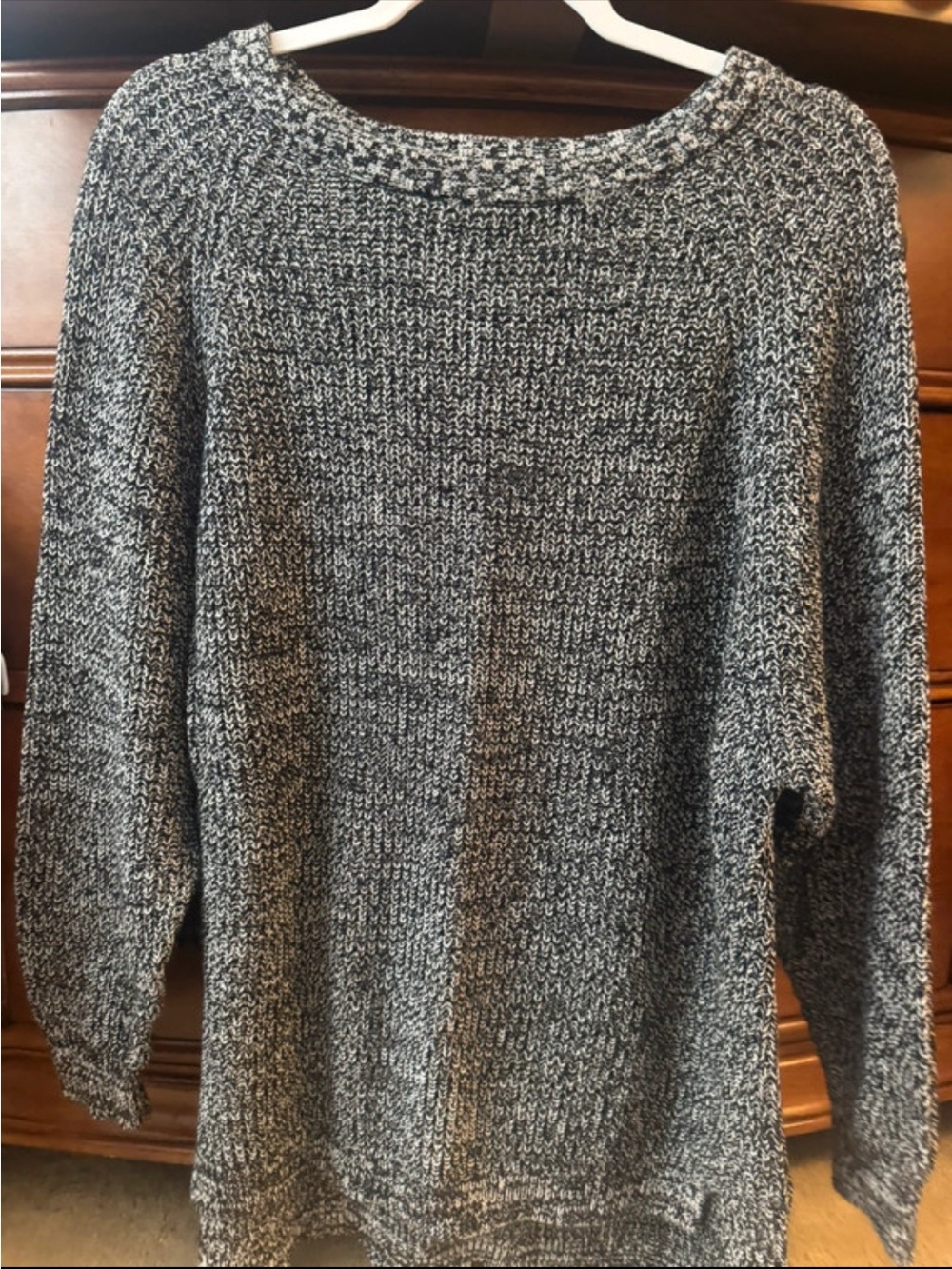 Express woman’s Gray Marled Knit Sweater - Casual Crewneck